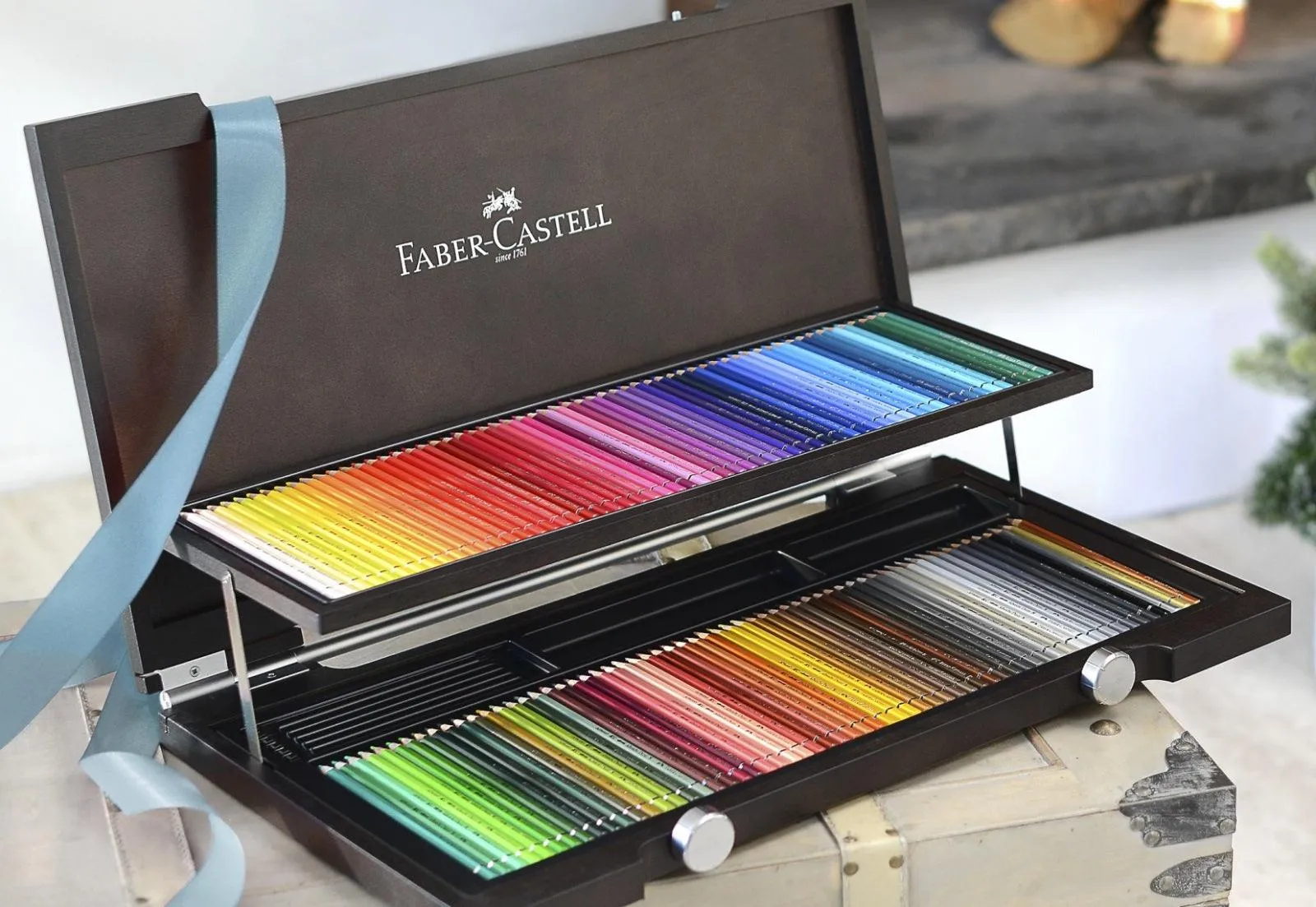 120 Faber-Castell Polychromos Coloured Colouring Pencils Wooden Case Set Box