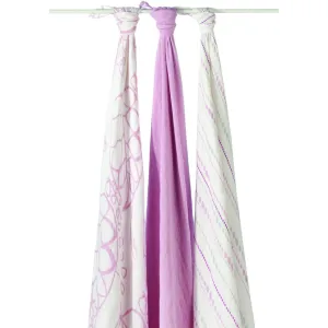 Aden and Anais - Bamboo swaddle (tranquility pink 3 Pack)
