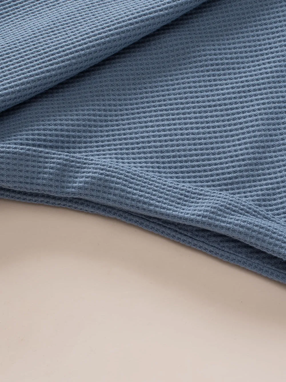 Ashleigh Blue Plus Size Waffle Knit Short Sleeve Drawstring Hoodie