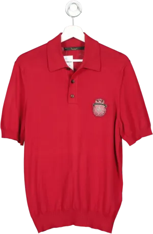 Billionaire  Burgundy Knit Polo Shirt UK S
