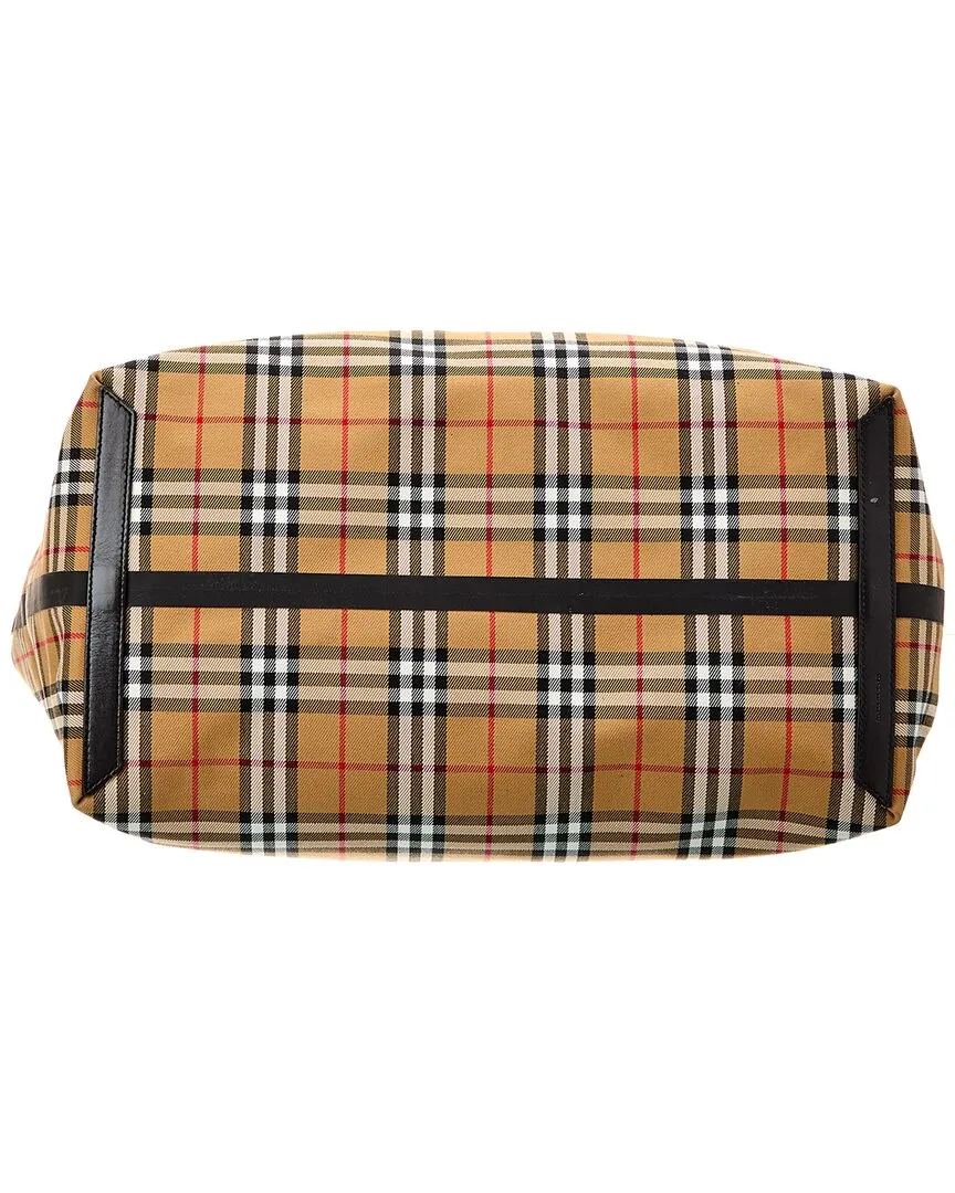 Burberry Giant Reversible Vintage Check & Leather Tote ( )