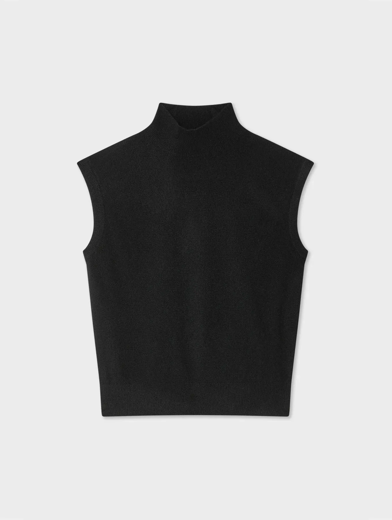 CASHMERE SLEEVELESS MOCKNECK 21067