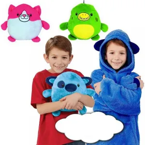 Convertible Plush Pet Hoodies - Ultra Warm and Cozy Animal Hoodie for Kids