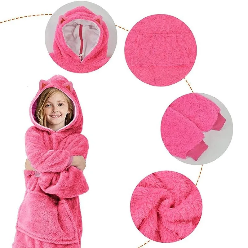 Convertible Plush Pet Hoodies - Ultra Warm and Cozy Animal Hoodie for Kids