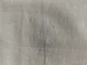 Cream Plain Greige Butta Embroidered Pure Cotton Fabric