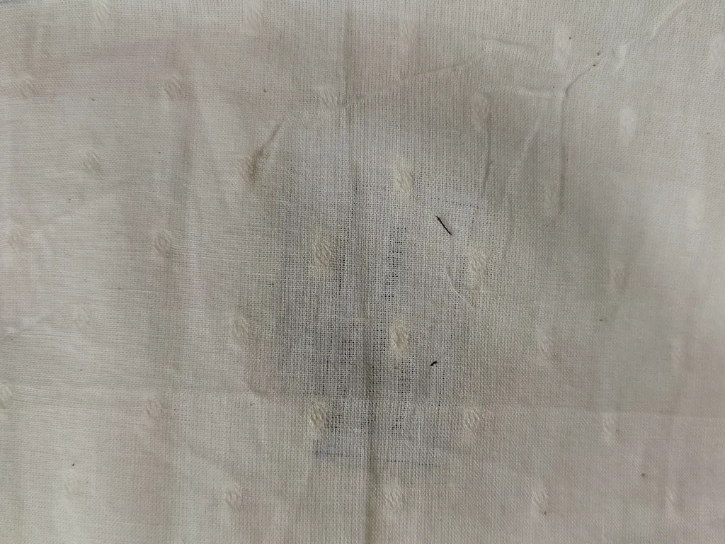 Cream Plain Greige Butta Embroidered Pure Cotton Fabric