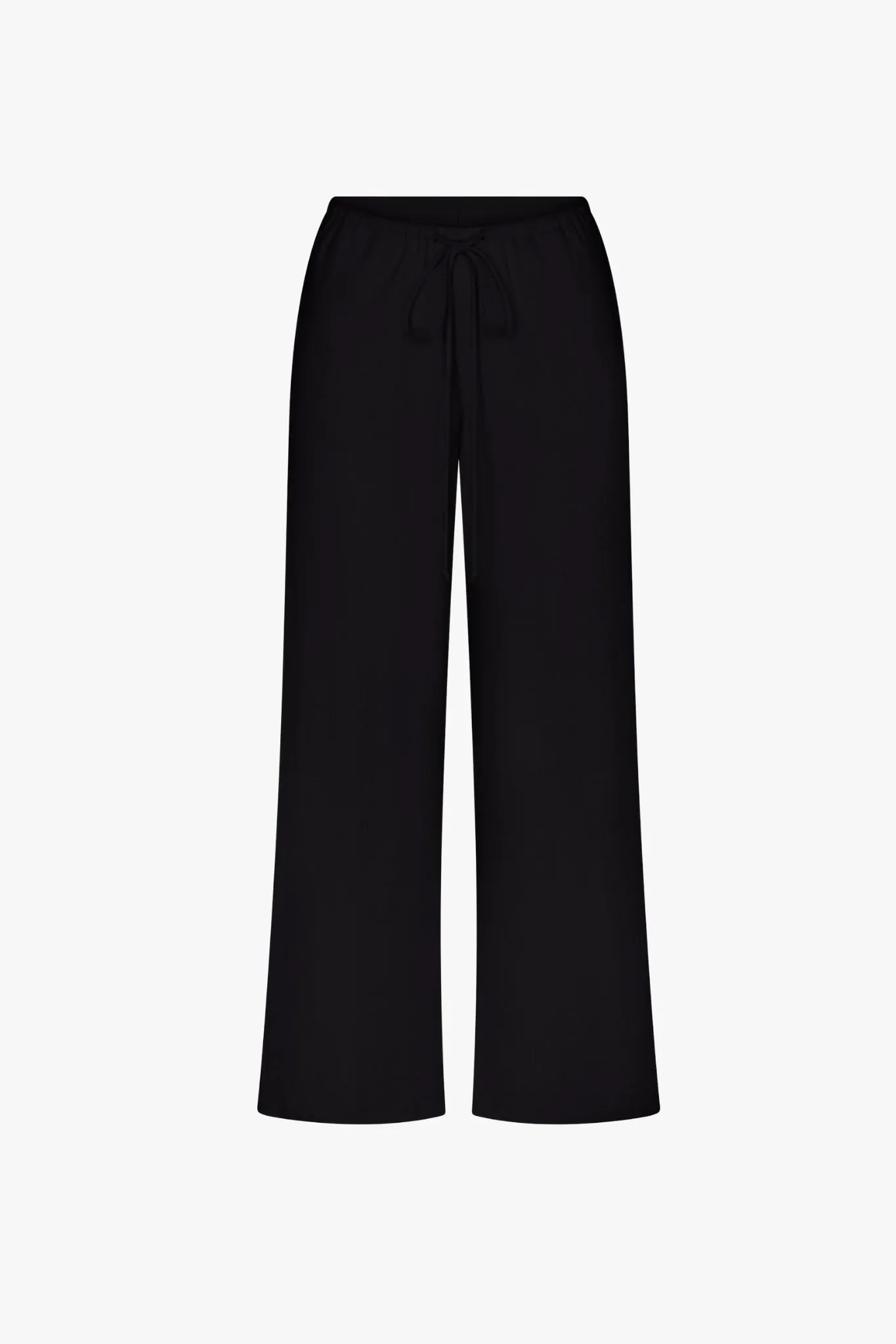 DRAWSTRING POINTELLE PANT IN ONYX