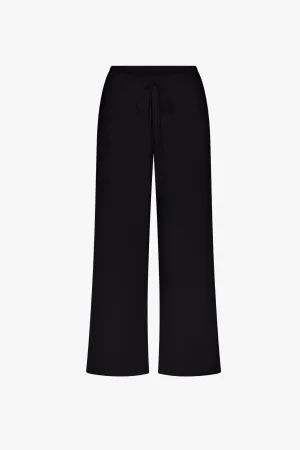 DRAWSTRING POINTELLE PANT IN ONYX