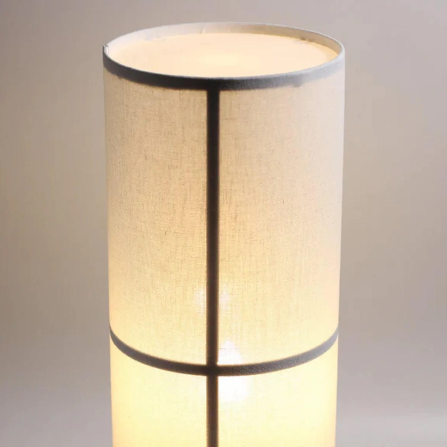 Evelyn Elegant, Metal Table Lamp - White, Linen Lamp, 510mm High, PL0269
