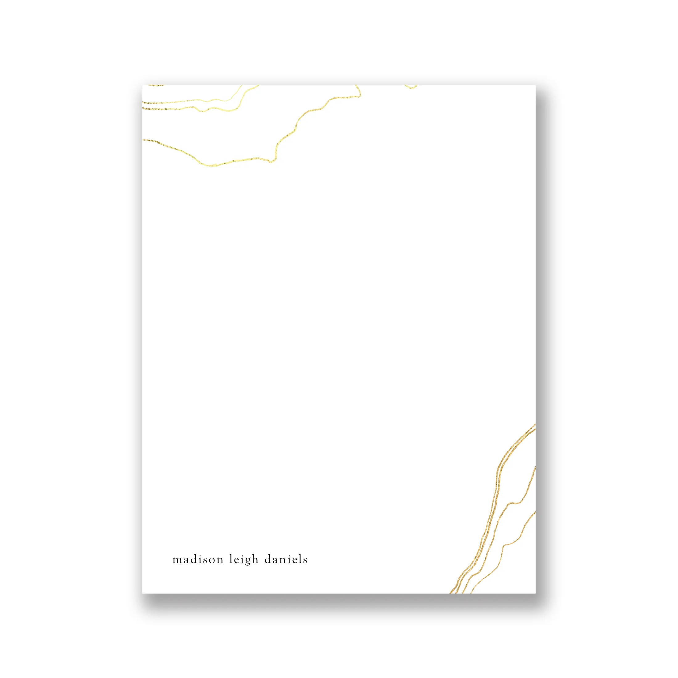 Gray Marble Custom Foil 4.25 x 5.5 Notecards