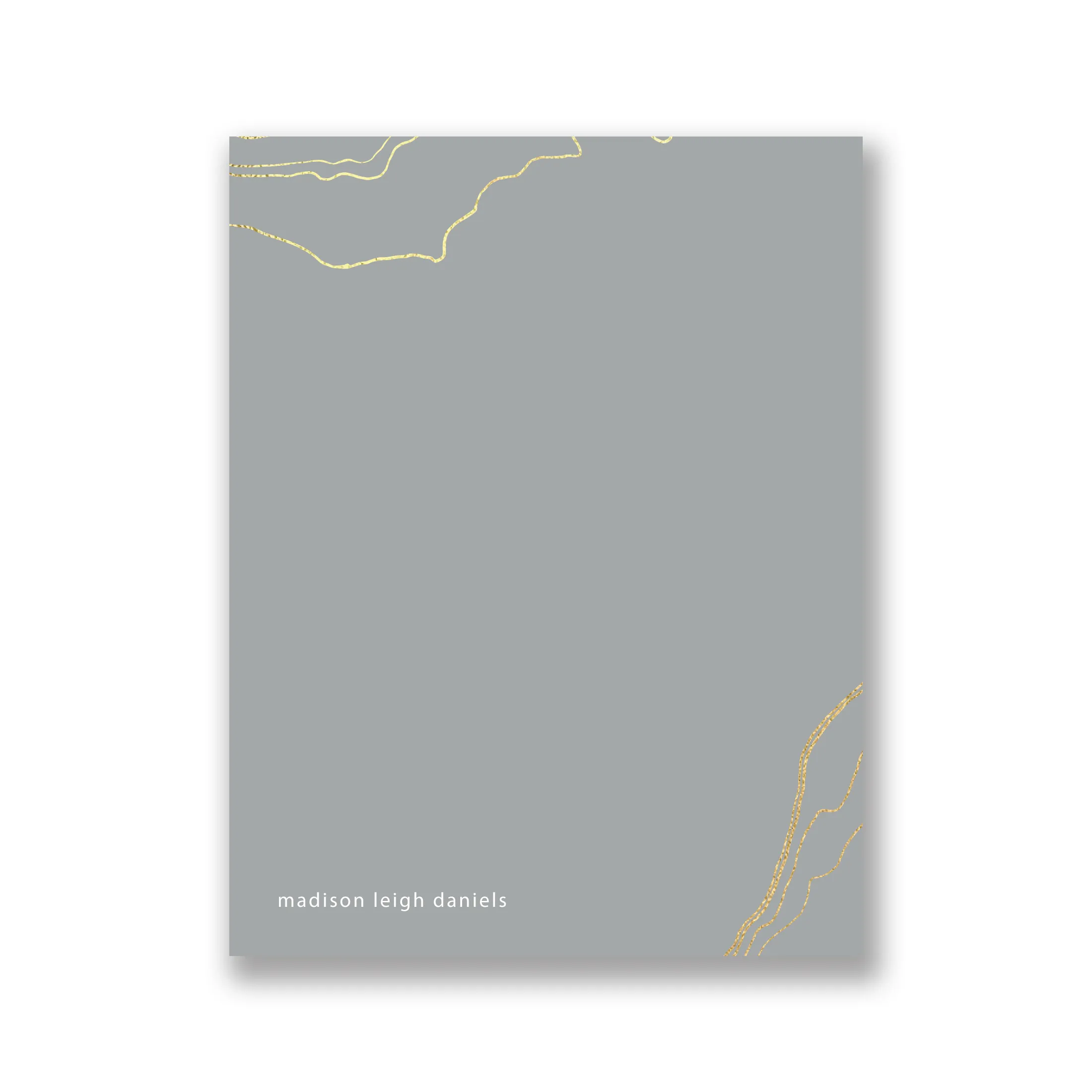 Gray Marble Custom Foil 4.25 x 5.5 Notecards