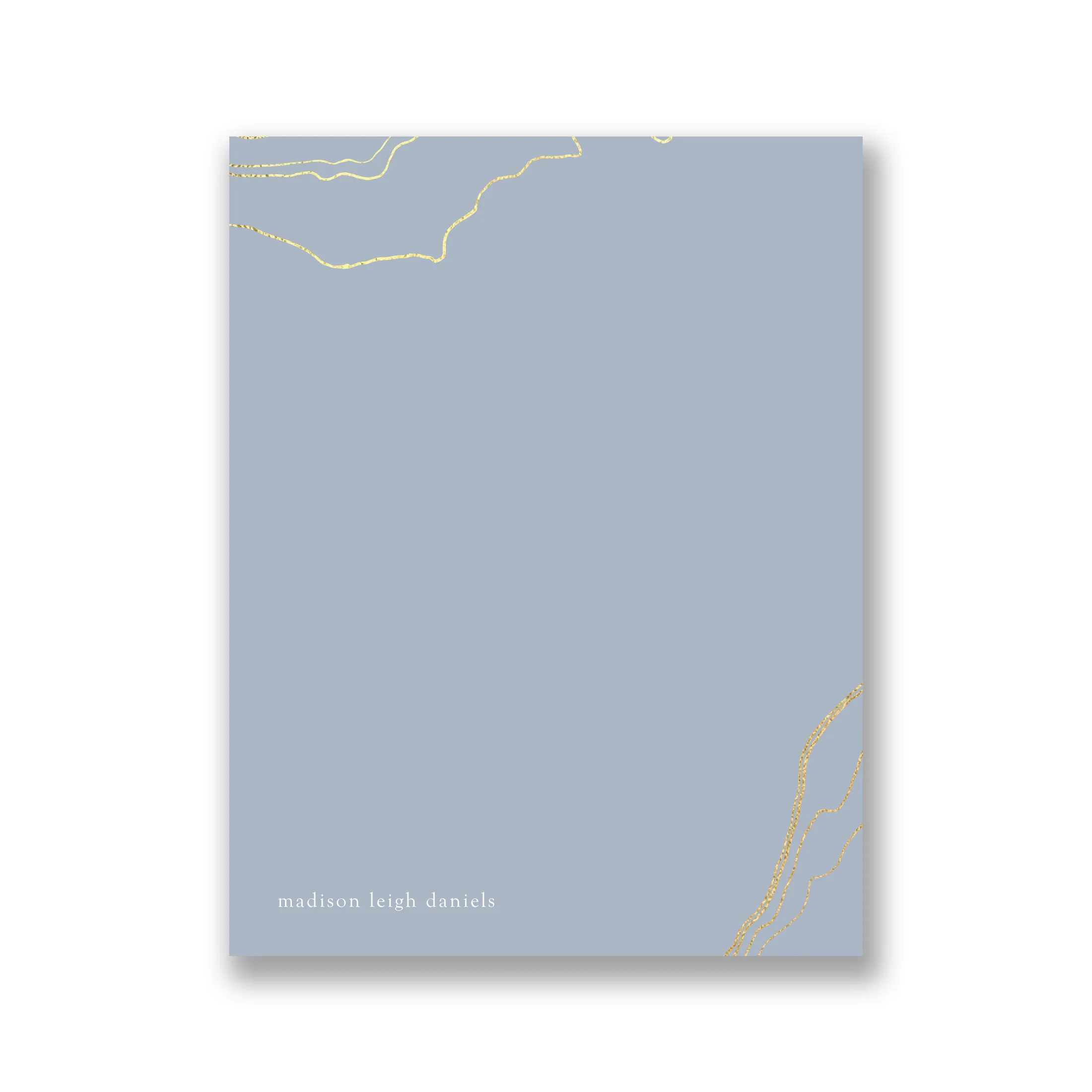 Gray Marble Custom Foil 4.25 x 5.5 Notecards