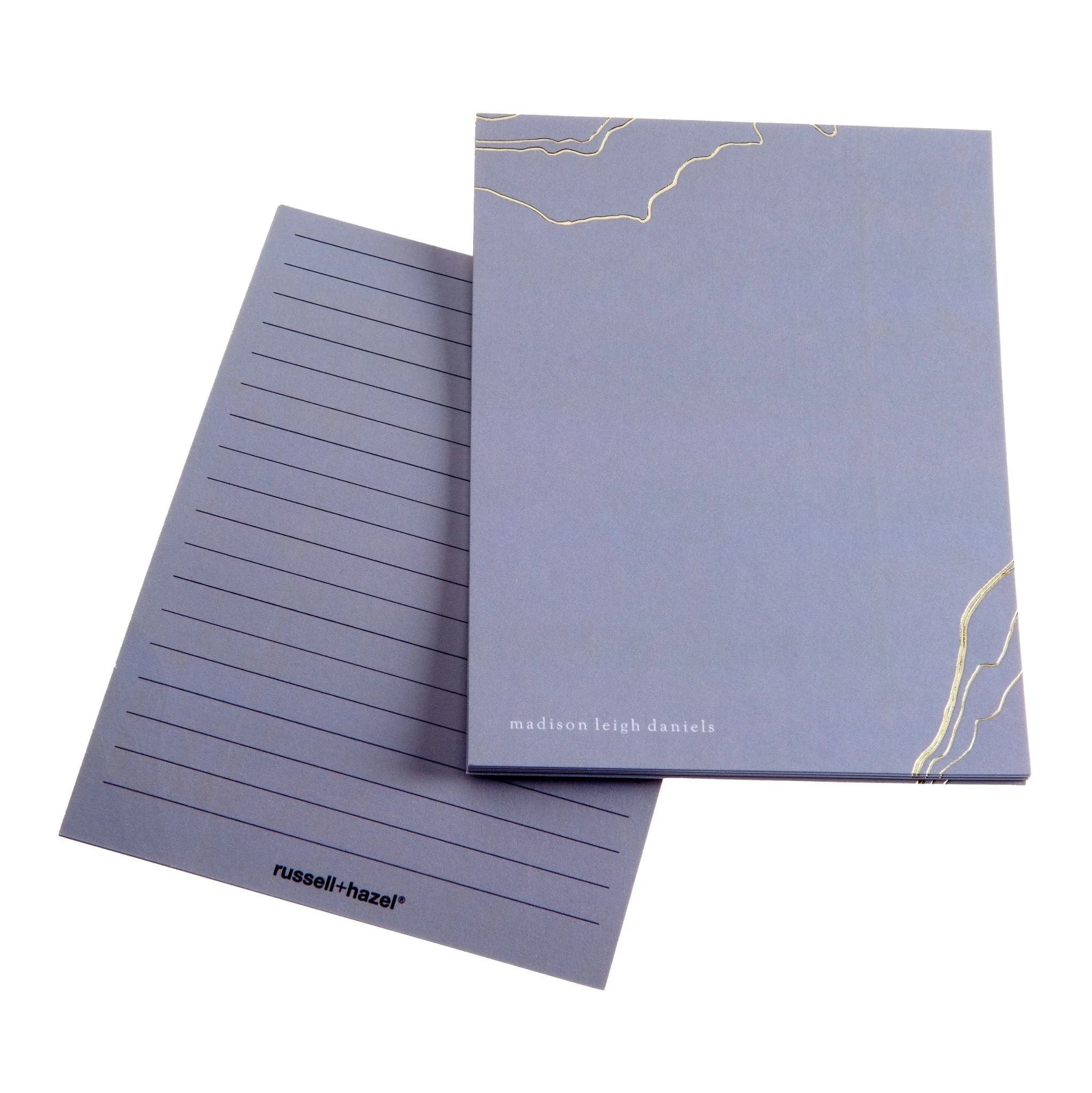Gray Marble Custom Foil 4.25 x 5.5 Notecards