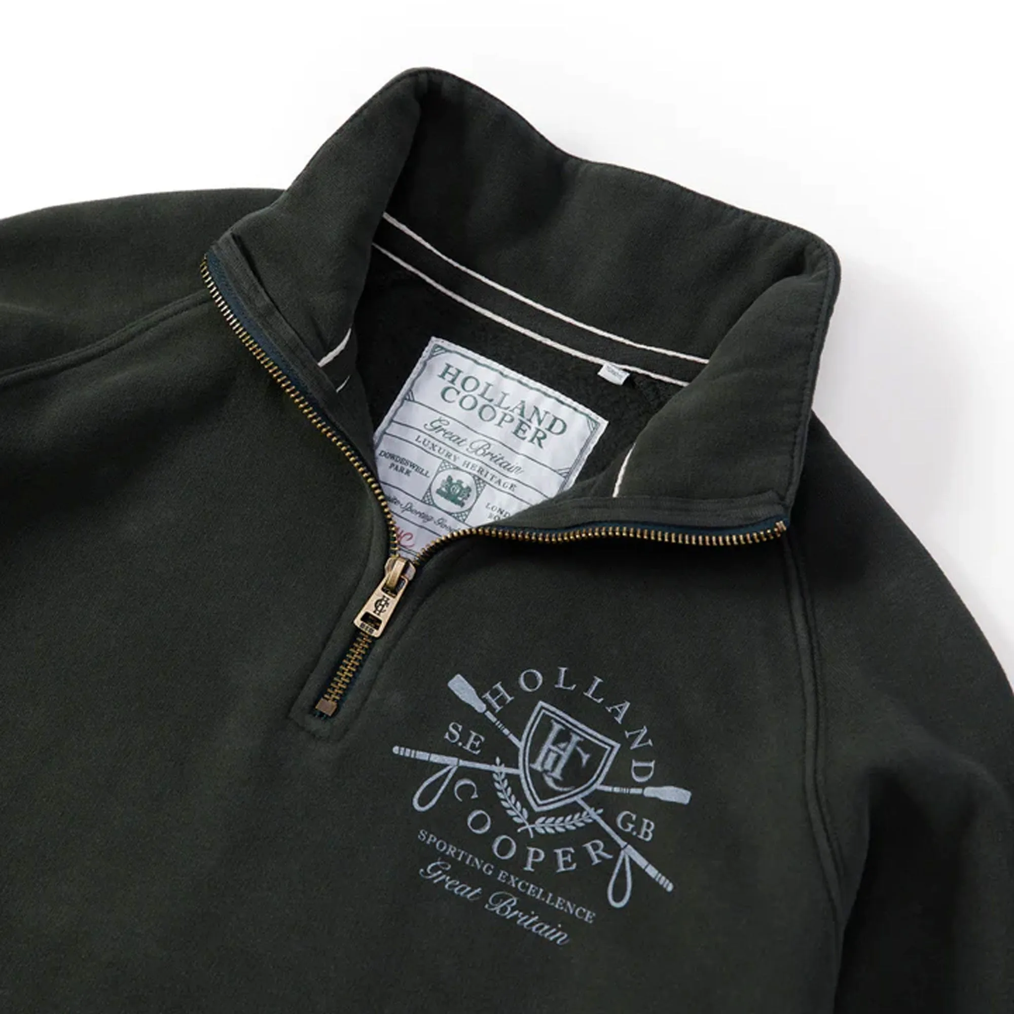 Holland Cooper Ladies Crest Zip Henley