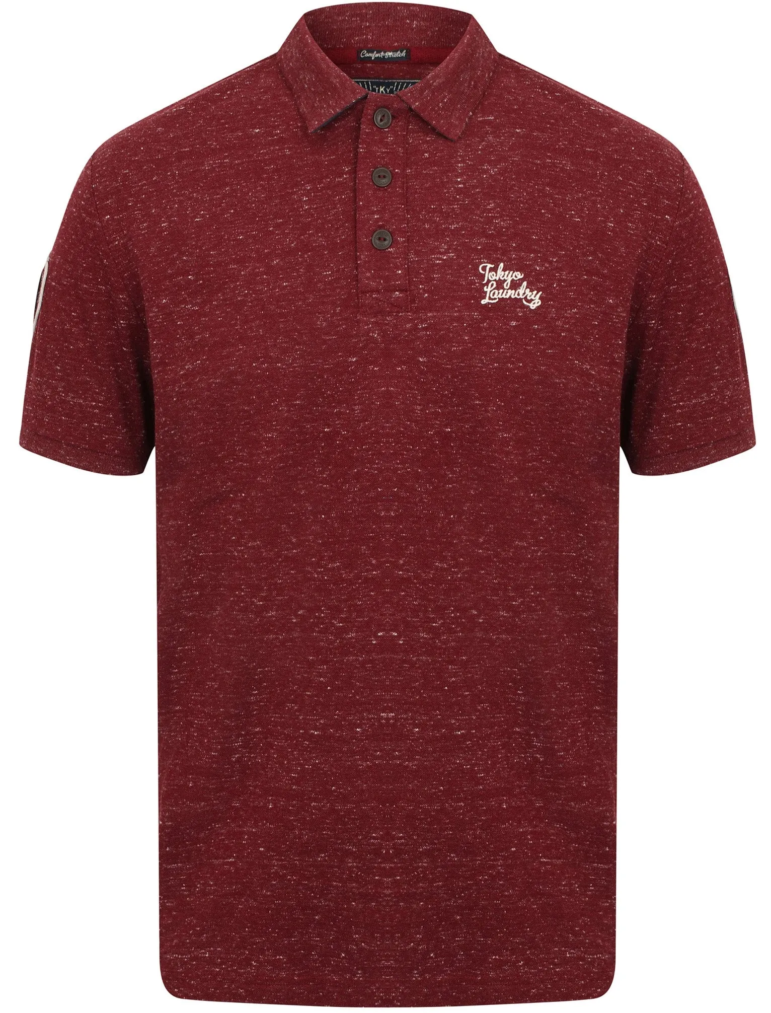 Hurstwood Neppy Pique Polo Shirt In Windsor Wine - Tokyo Laundry