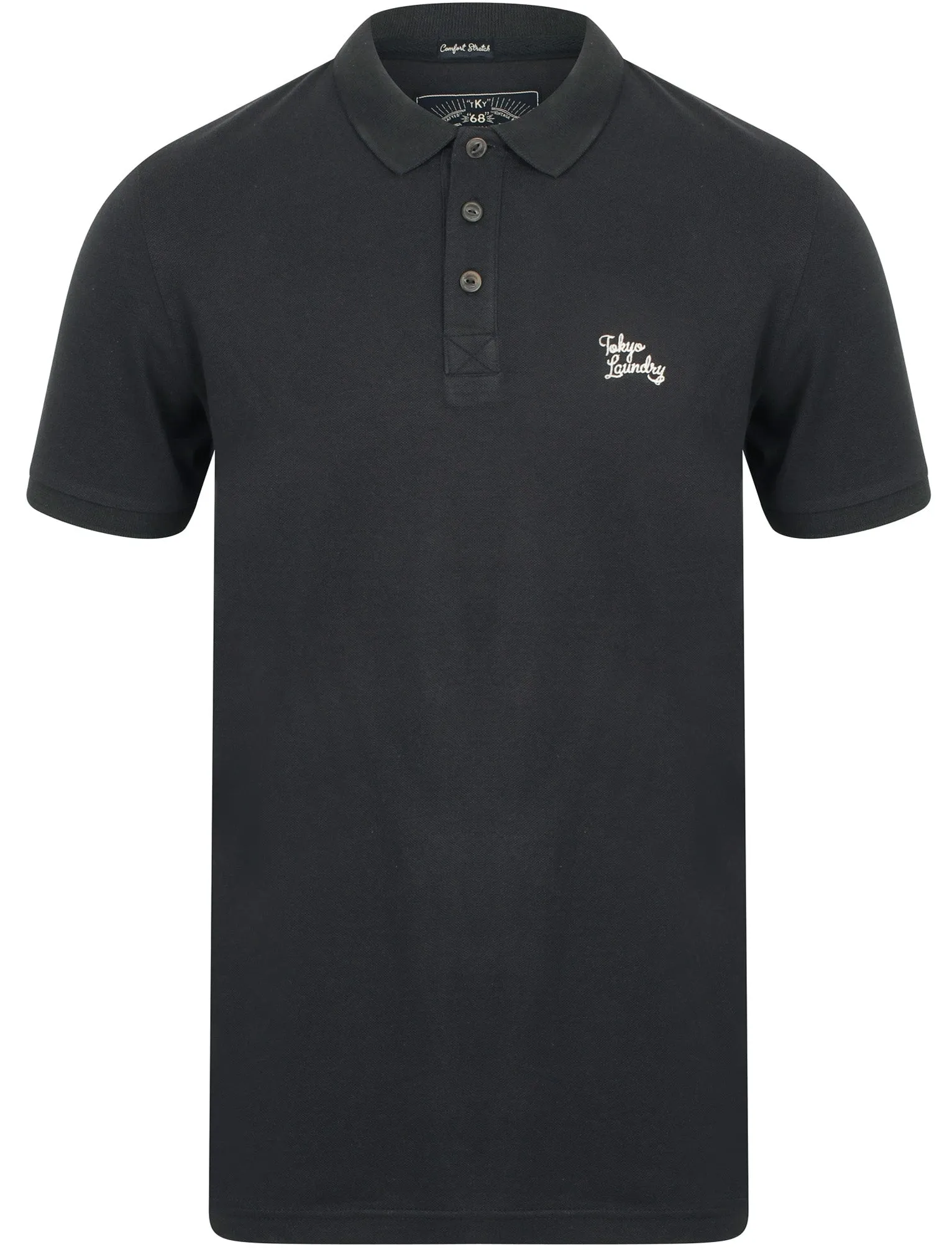 Kuusamo Cotton Pique Polo Shirt In Dark Navy - Tokyo Laundry