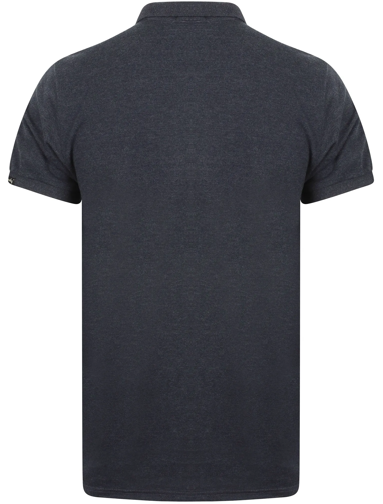 Kuusamo Cotton Pique Polo Shirt In Mood Indigo Marl - Tokyo Laundry