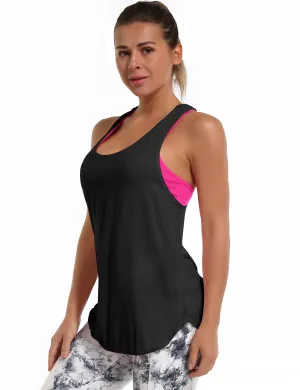 Loose Fit Racerback Tank Top black_Golf