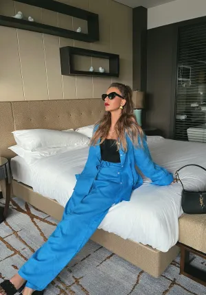 Luna linen set - horizon blue