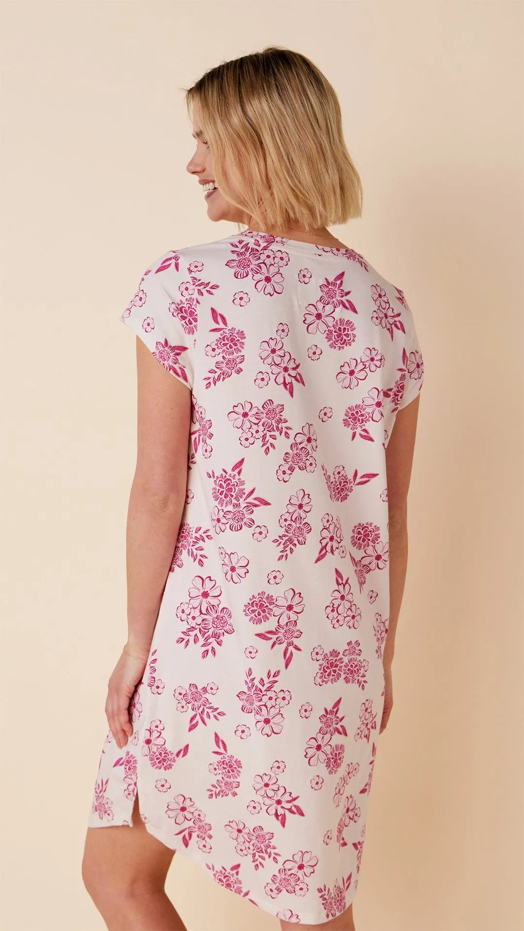 Malia Pima Knit Short-Sleeved Sleep Shirt