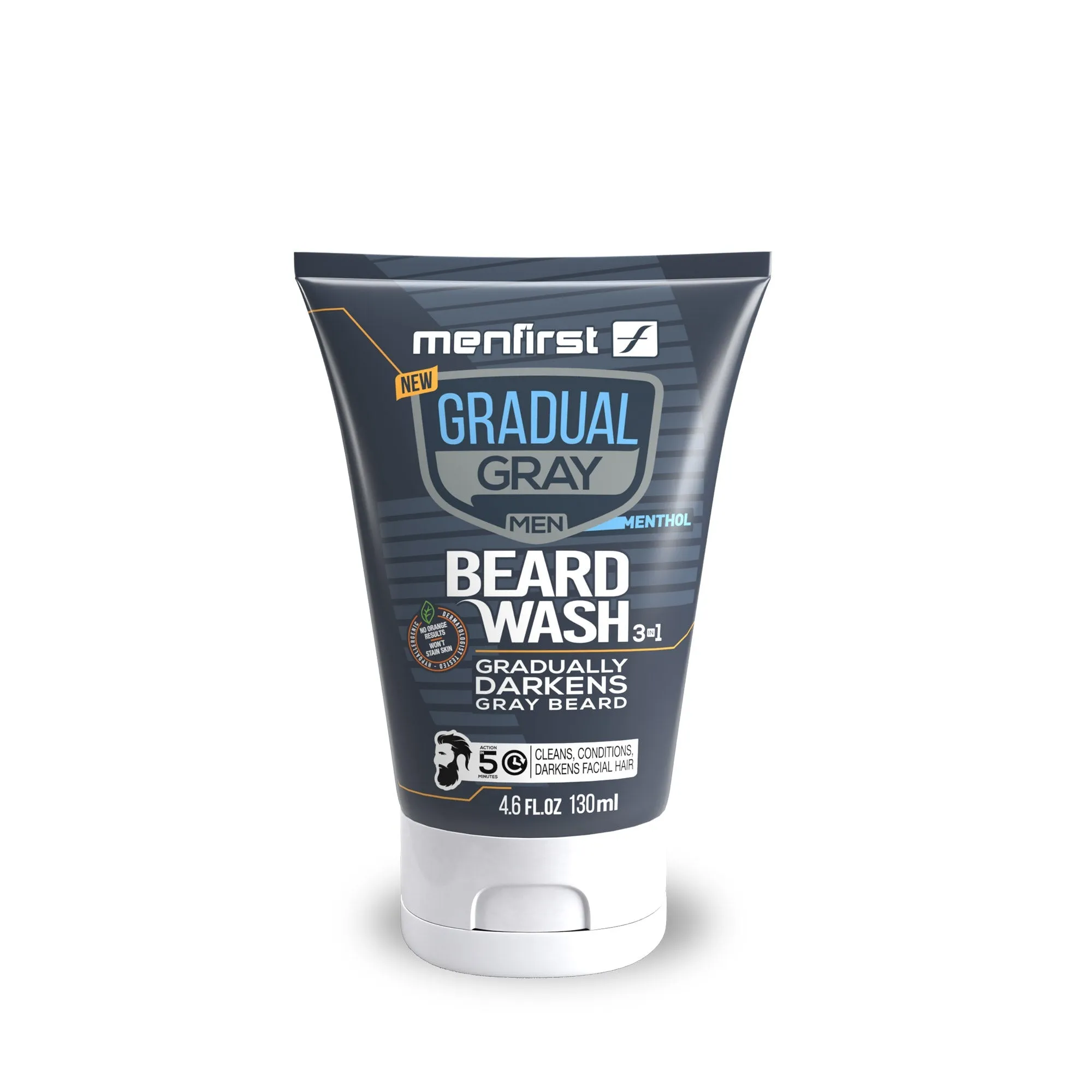 Menfirst Gradual Gray - Beard Wash - Natural Darkening Formula - 2 Pack -  4.6 Oz Each