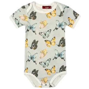Milkbarn Cotton Butterfly Print One Piece
