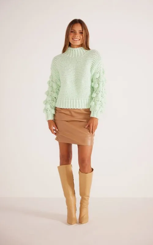 Minkpink Marcy Chunky Jumper in Mint Green