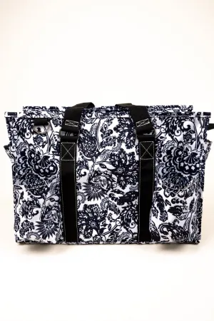 NGIL Victorian Garden Utility Tote with Black Trim