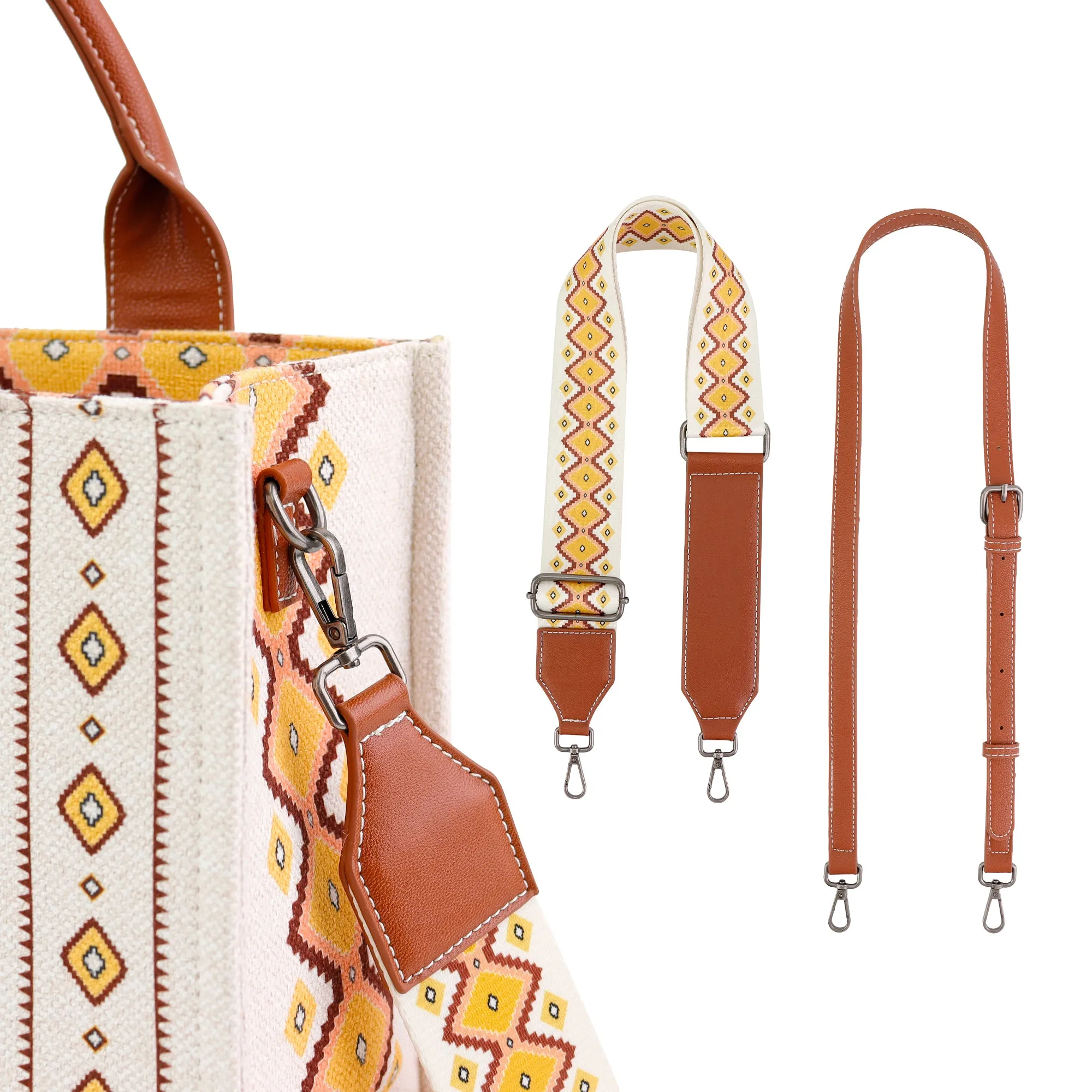 Ounamei Aztec Crossbody Tote Bag