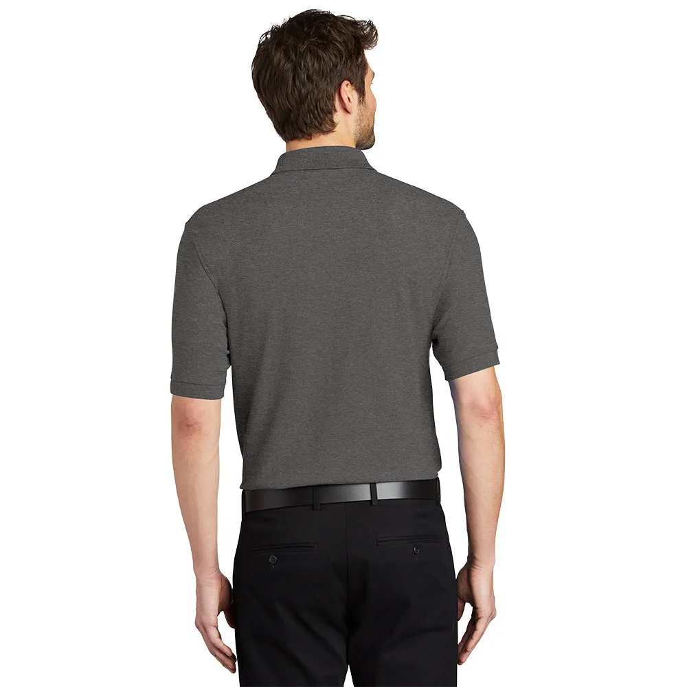 Port Authority® Silk Touch™ Polo - Charcoal Heather Grey