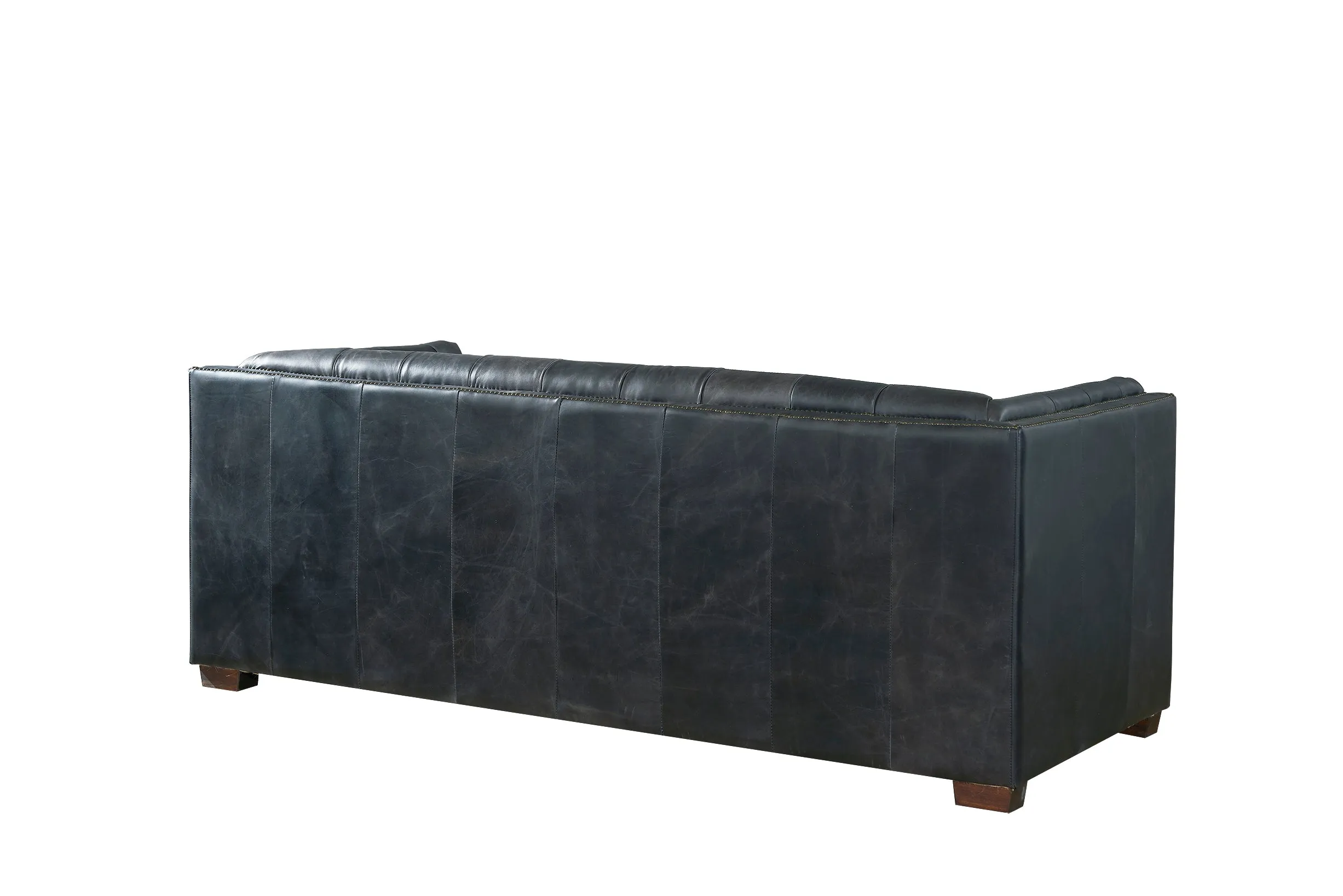Preorder Tuxedo Leather Sofa - Slate