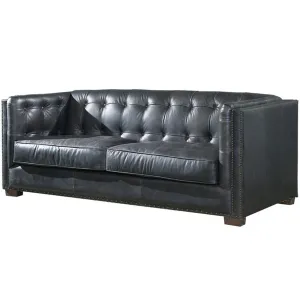 Preorder Tuxedo Leather Sofa - Slate
