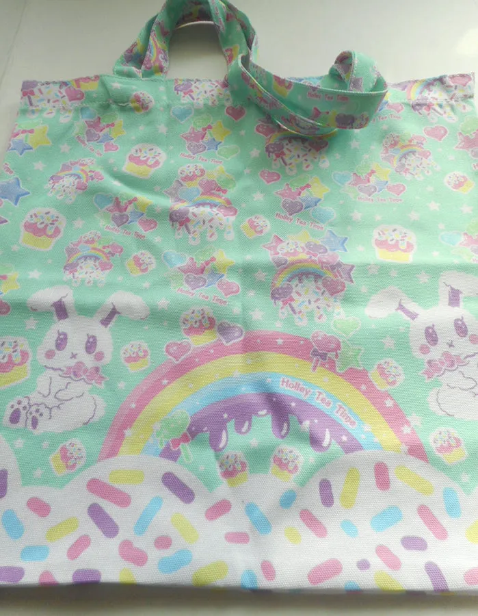 Rainbow Sweets Mint Tote Bag [Made To Order]