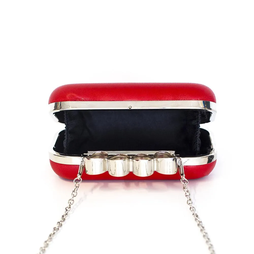 Red Knuckle Duster Clutch