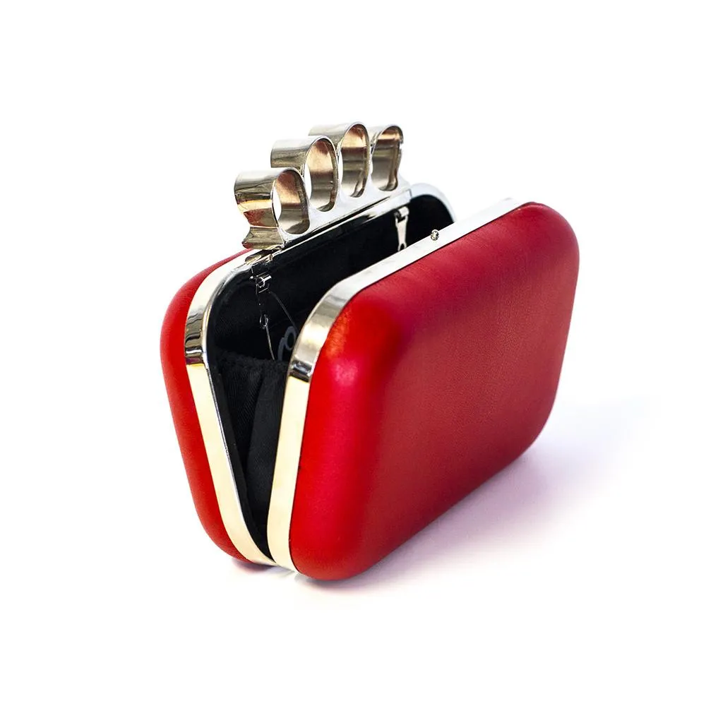 Red Knuckle Duster Clutch