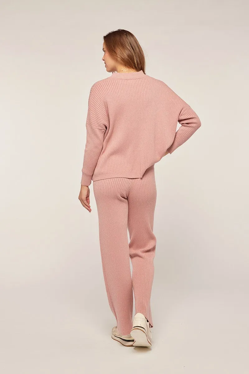Relaxed Knit Boxy Top Sweater Set