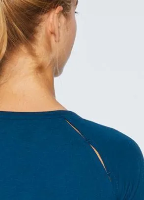 Studio Peek-A-Boo V-Neck Long Sleeve Tee