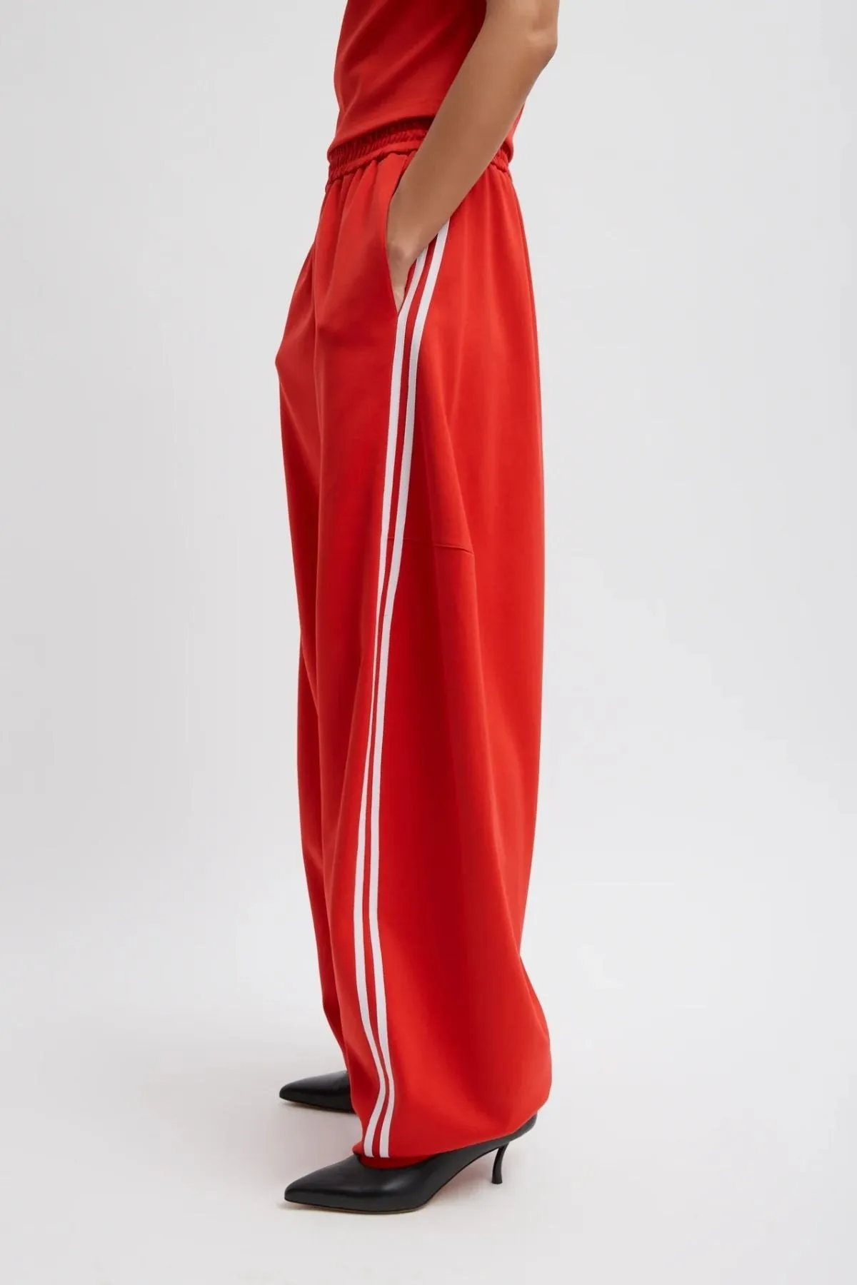 Tibi Active Knit Winslow Pant - Red