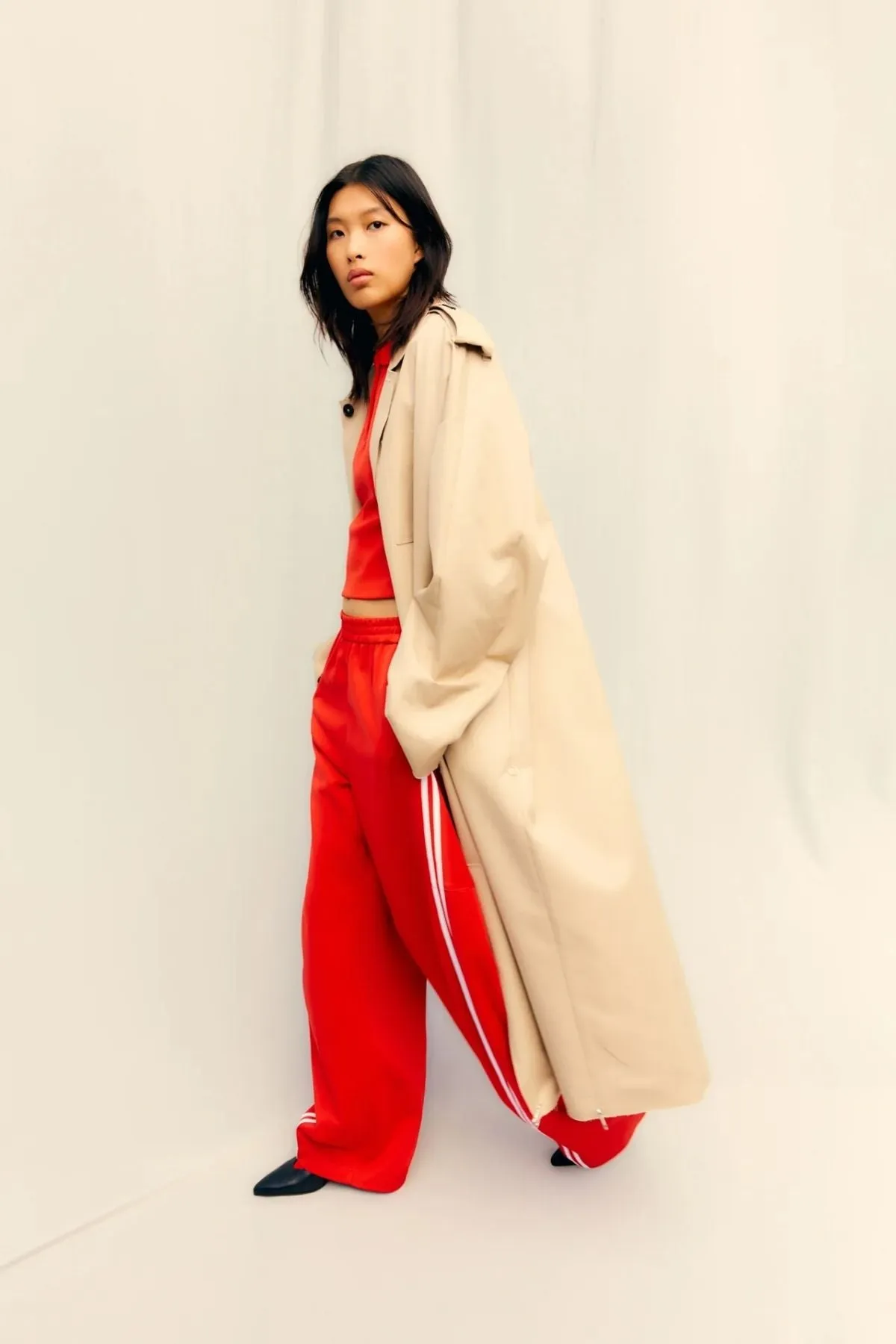 Tibi Active Knit Winslow Pant - Red