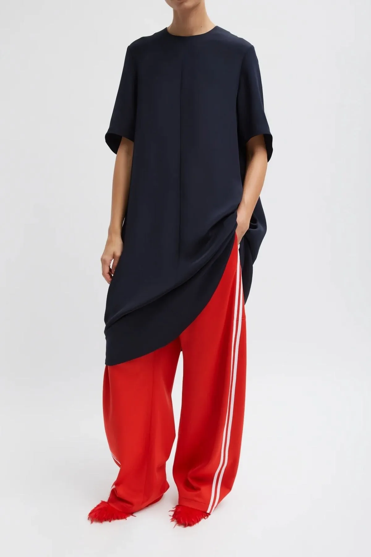 Tibi Active Knit Winslow Pant - Red