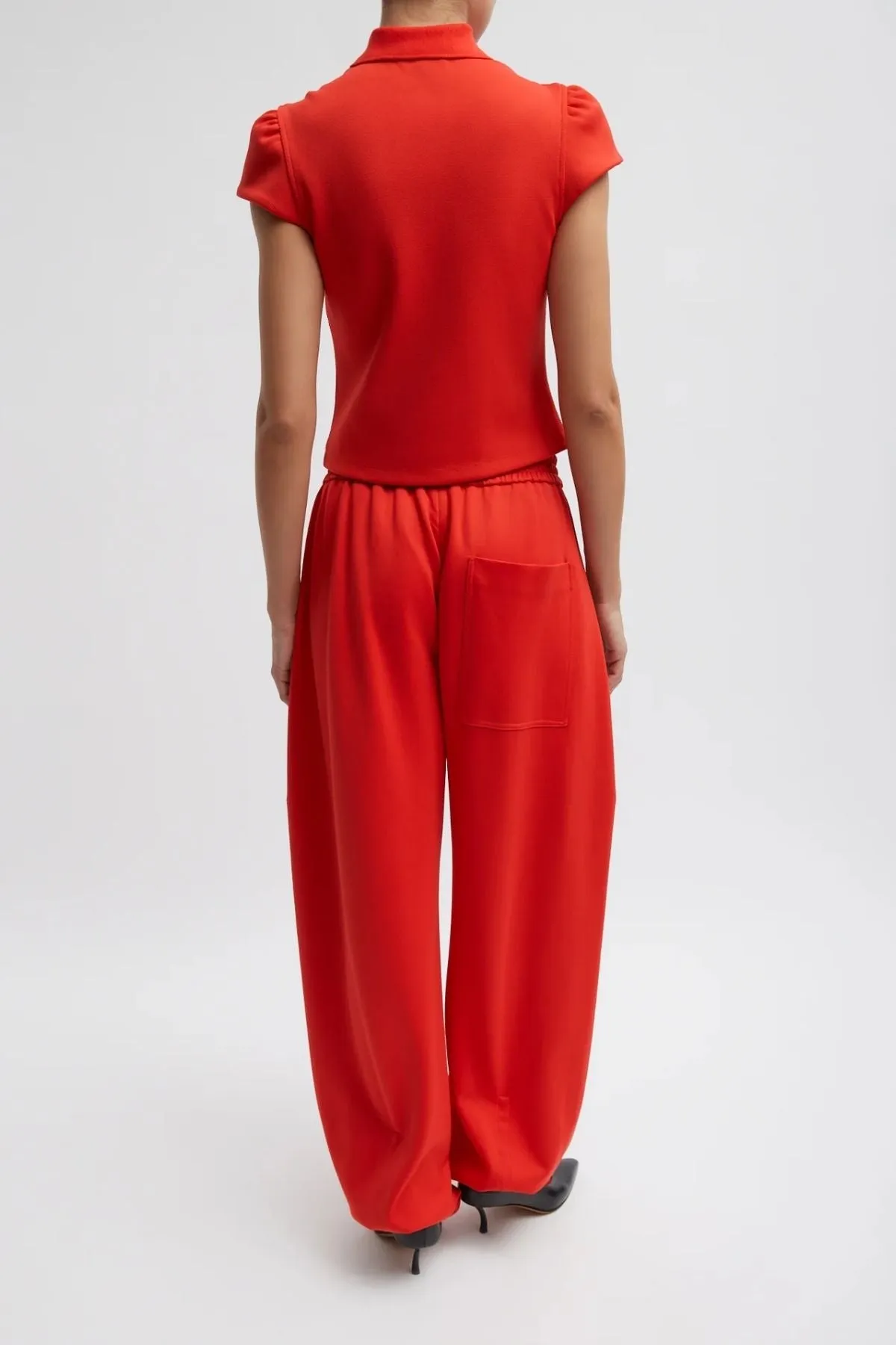 Tibi Active Knit Winslow Pant - Red