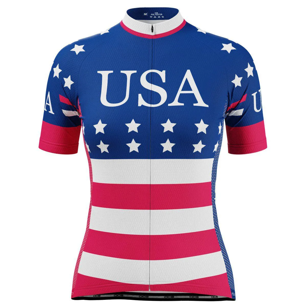 Women's American Stars and Stripes USA Icon Short Sleeve Cycling Jersey
