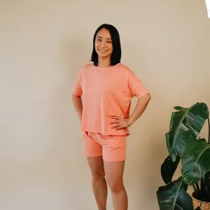 Women's Short Lounge Set  - Coral