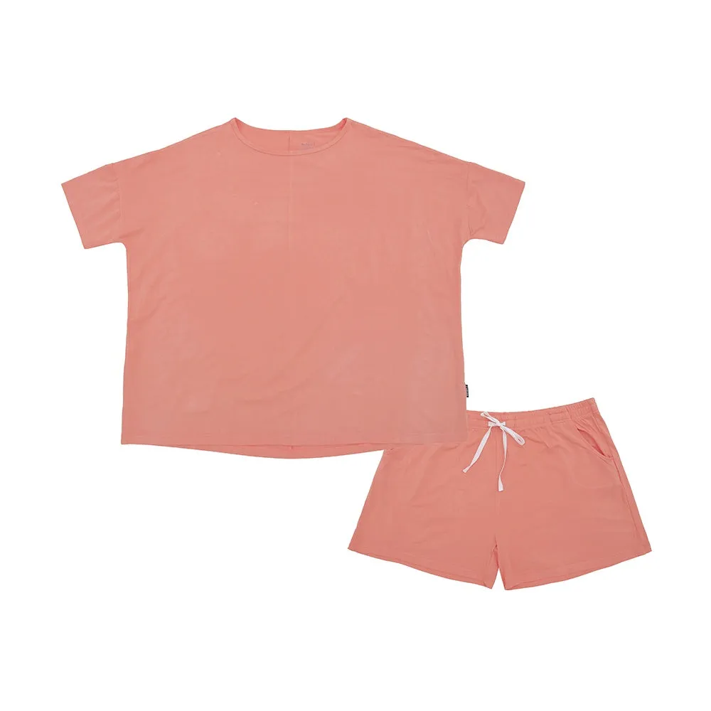 Women's Short Lounge Set  - Coral